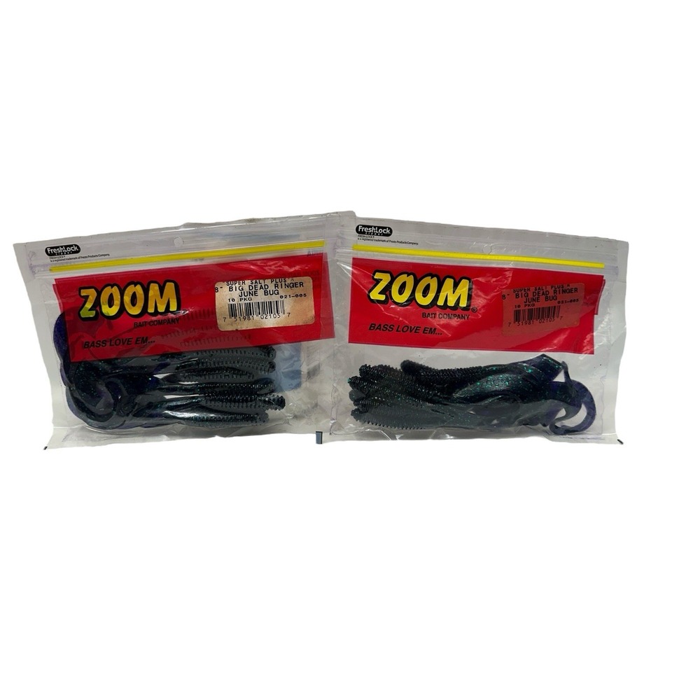Lot Of 2 Zoom 021-005 8" Big Dead Ringer June Bug‎ 10CT